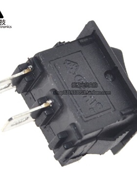 船型电源开关KCD1101黑色2脚2档3A250V15*10MM翘板开关