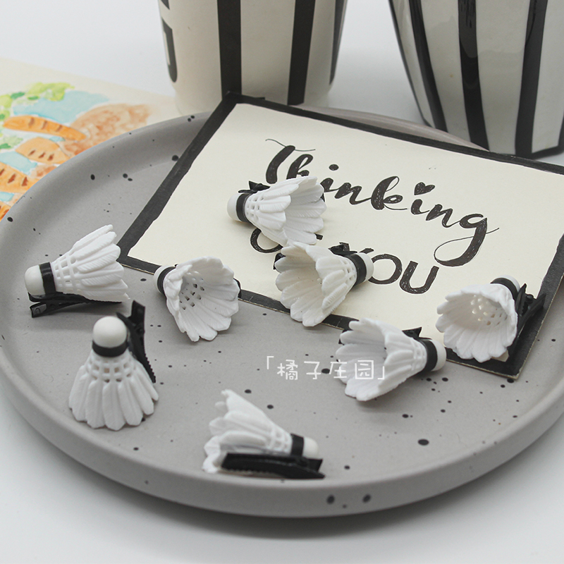 可爱羽毛球创意发夹新款