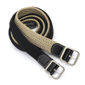 编织单圈免打孔裤 潮流个性 腰带 时尚 帆布腰带男女无孔方扣皮带韩版
