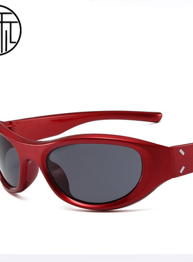 2024新款猫眼嘻哈潮流新款朋克y2k小框墨镜科技潮流运动太阳镜