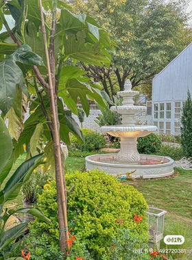 欧式风多层影楼别墅园林喷水池