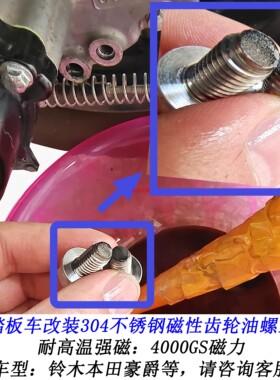 适用AFR本田NPF125 NS125GU NWF125铃木UY125改装磁性齿轮油螺丝