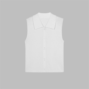 叠穿伴侣大洪官方自营店同款 针织翻领打底绵羊毛背心 百搭简约无袖