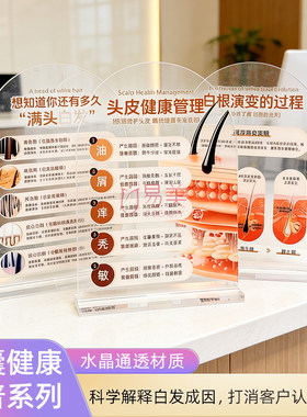 护发店专用头皮白发亚克力组合毛囊健康管理医患沟通教学三件套摆