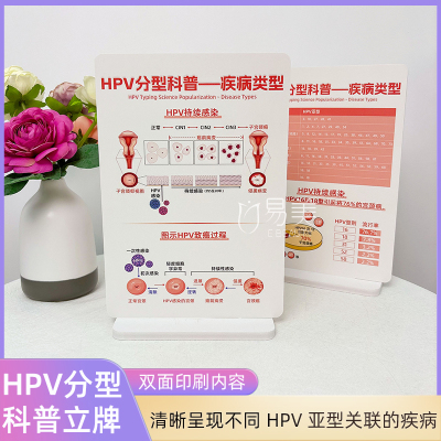 产康店专用HPV分型立牌雪弗板宫颈病变致ai过程16型18型高低危型