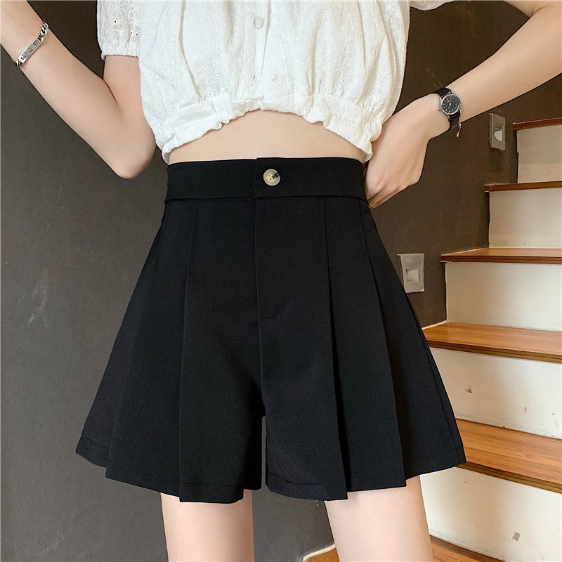 胖妹妹高腰短裤女夏2021新款潮ins网红休闲裤子百搭大码遮胯大裤