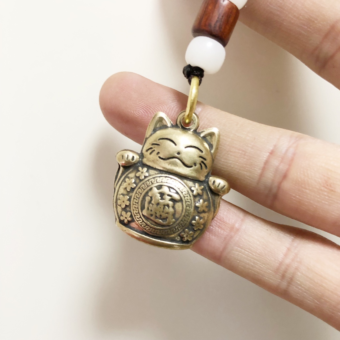 招财祈福平安纯黄铜实心