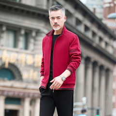 Pure cotton spring leisure sports suit for middle-aged and elderly men's father's sportswear men's two-piece suit