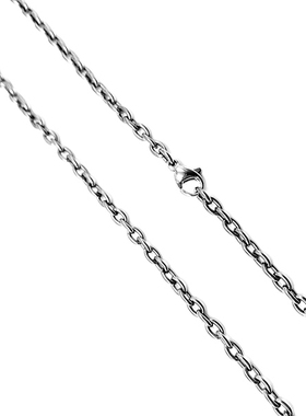 纯钛o字链焊口超轻防敏项链3mm细丸链条日潮复古男女链子吊坠吊牌