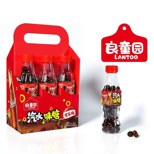 良童园90g汽水瓶儿童创意糖果小朋友糖果分享超市供货