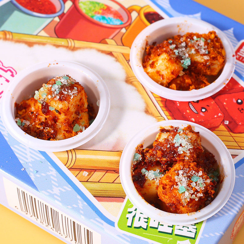 DIY霉豆腐造型软糖果酱跳跳糖组合创意糖果新品批发
