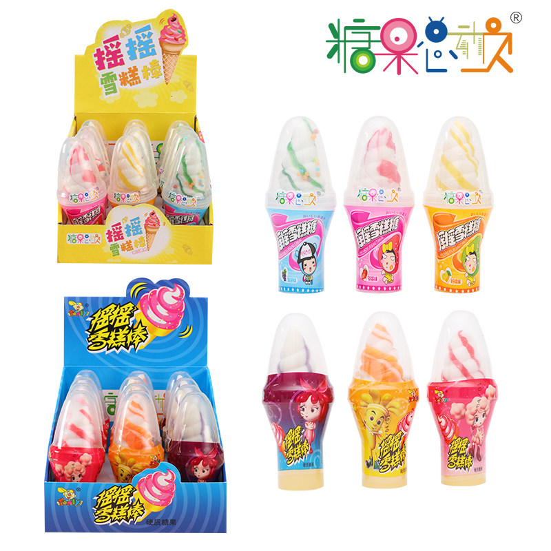 糖果总动员30g摇摇雪糕棒棒糖雪糕糖冰淇淋造型糖果零食超市供货