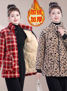 冬季加绒加厚加棉女士罩衣外穿防耐脏保暖工作服干活棉袄居家棉服