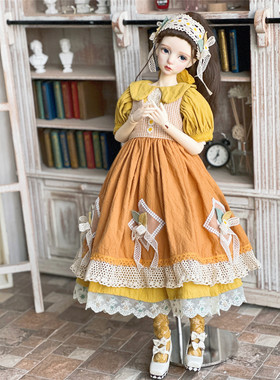 bjd二分娃衣三四分洋装1/3叔黄色森系暖洋洋young手作《雏菊.黄》