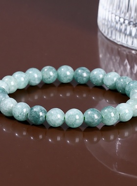 优化海蓝宝手链简约女生小众设计感单圈圆珠手串