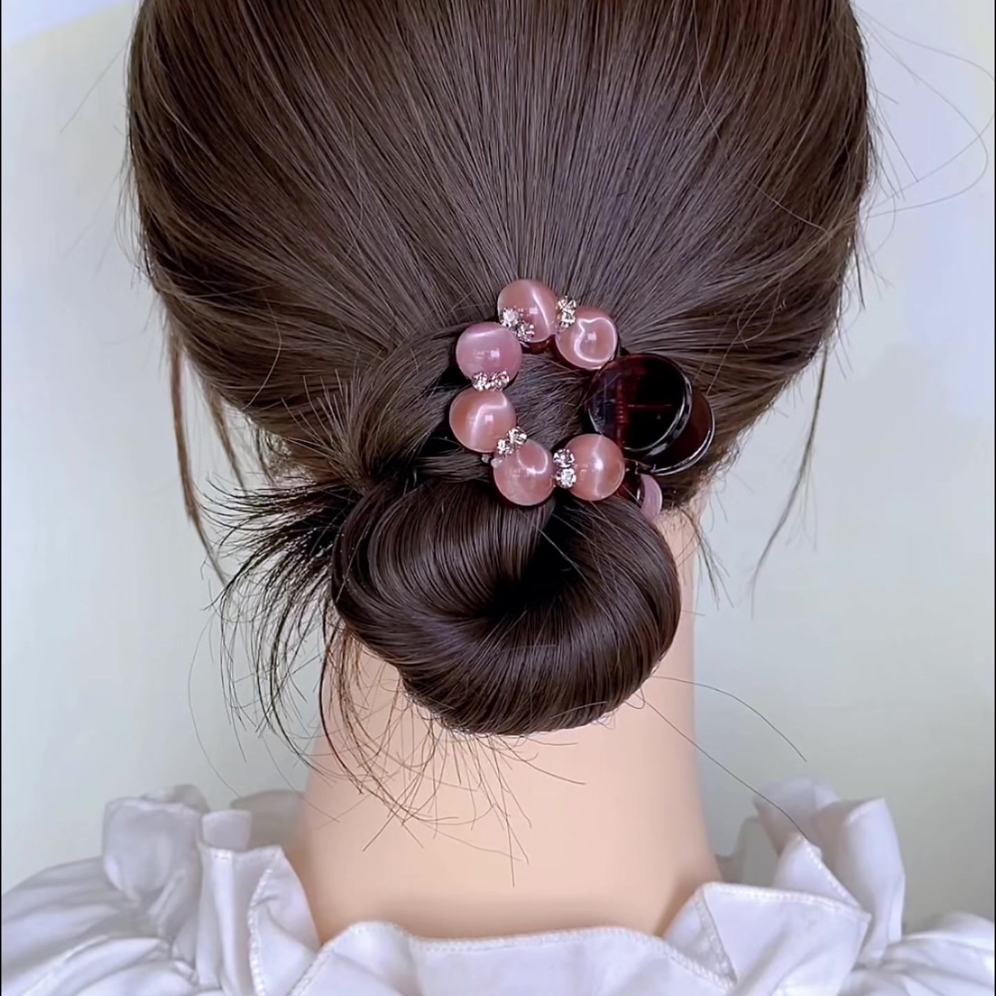 2025温柔披肩半扎发抓夹轻奢