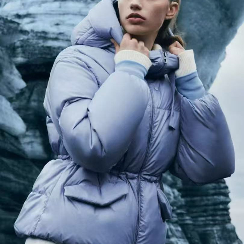 可隆韩直邮连帽短款女保暖羽绒服