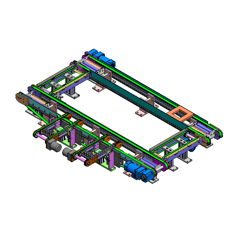 环形输送线3D模型图纸 PID-023 solidworks非标自动化机械设计