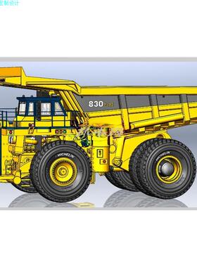 komatsu（小松）830E-AC矿用自卸卡车图纸3D模型CAD设备SW设3210