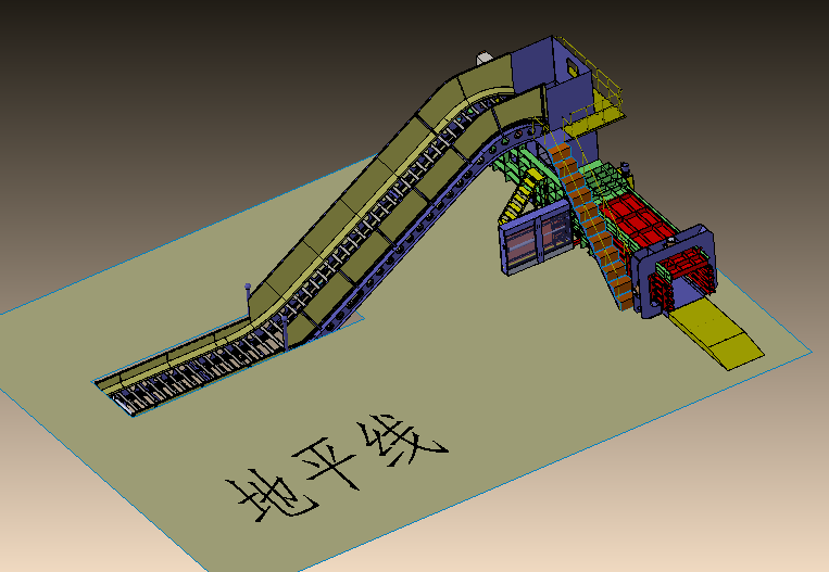 2830 废纸皮全自动打包机 solidworks 三维模型 设计图纸