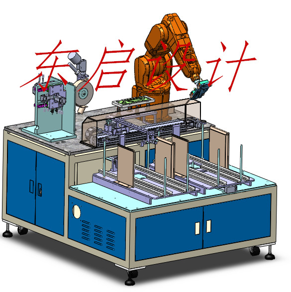 汽车车灯自动打磨机3D图纸 全自动抛光机 去毛刺机3d2d工程图