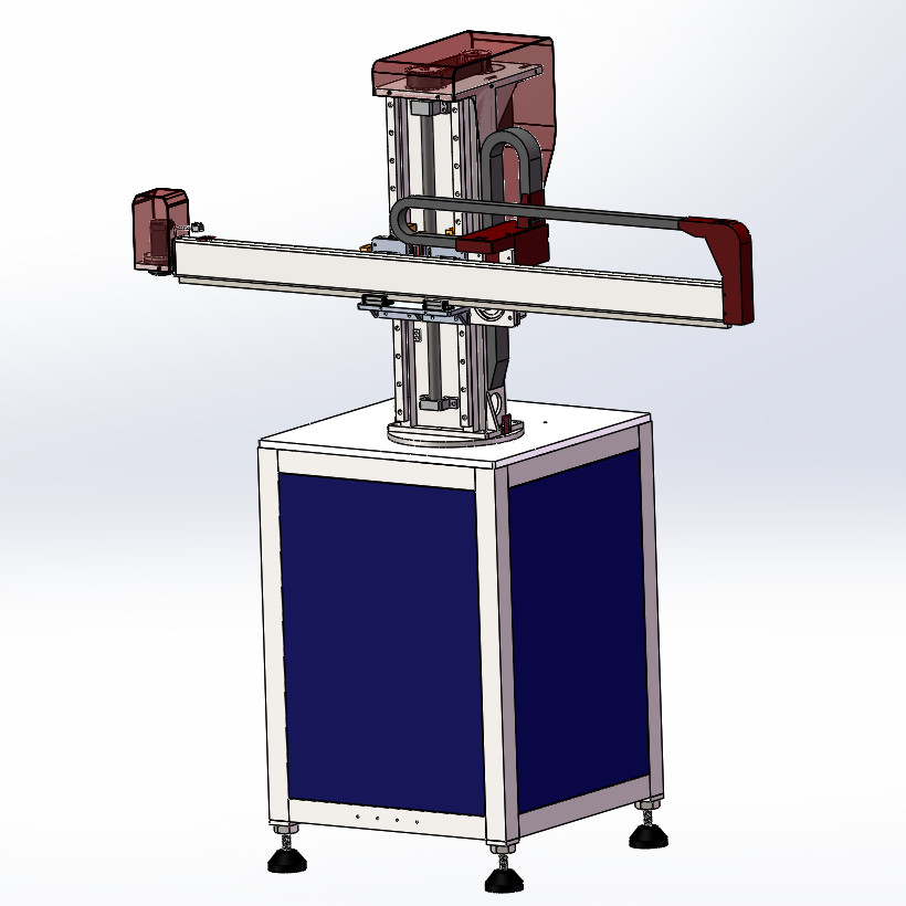 锻压液压冲床四轴摆臂机械手3d全套图纸油压机取料机械手