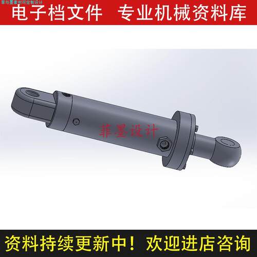 液压缸机械设计三维模型UG/SW通用版本CAD图纸资料素材C22647