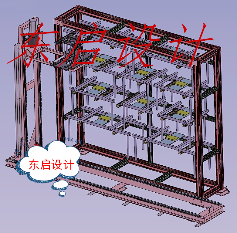 小型立体仓库3D图纸 solidworks 三维图纸 非标设计带出工程图纸