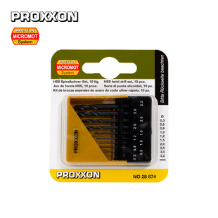 3.2mm高速钢麻花钻头套装 德国PROXXON普劳克森迷你魔0.3 28874