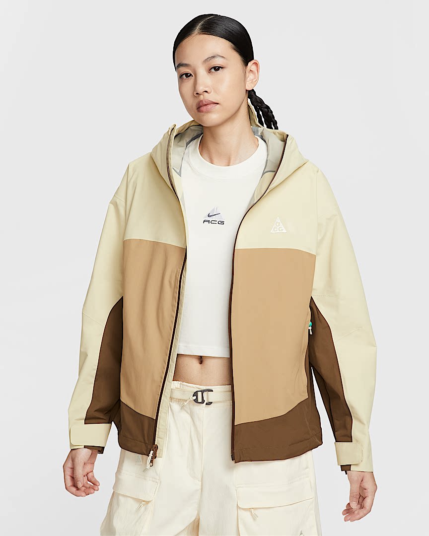 Nike耐克女子外套ACG冲锋衣防风防水户外徒步硬壳夹克HJ0247-229
