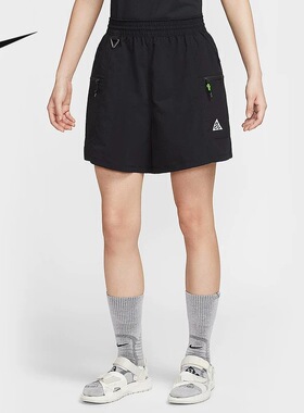 NIKE耐克短裤女夏季ACG户外宽松梭织防泼水工装运动裤HV6388-010