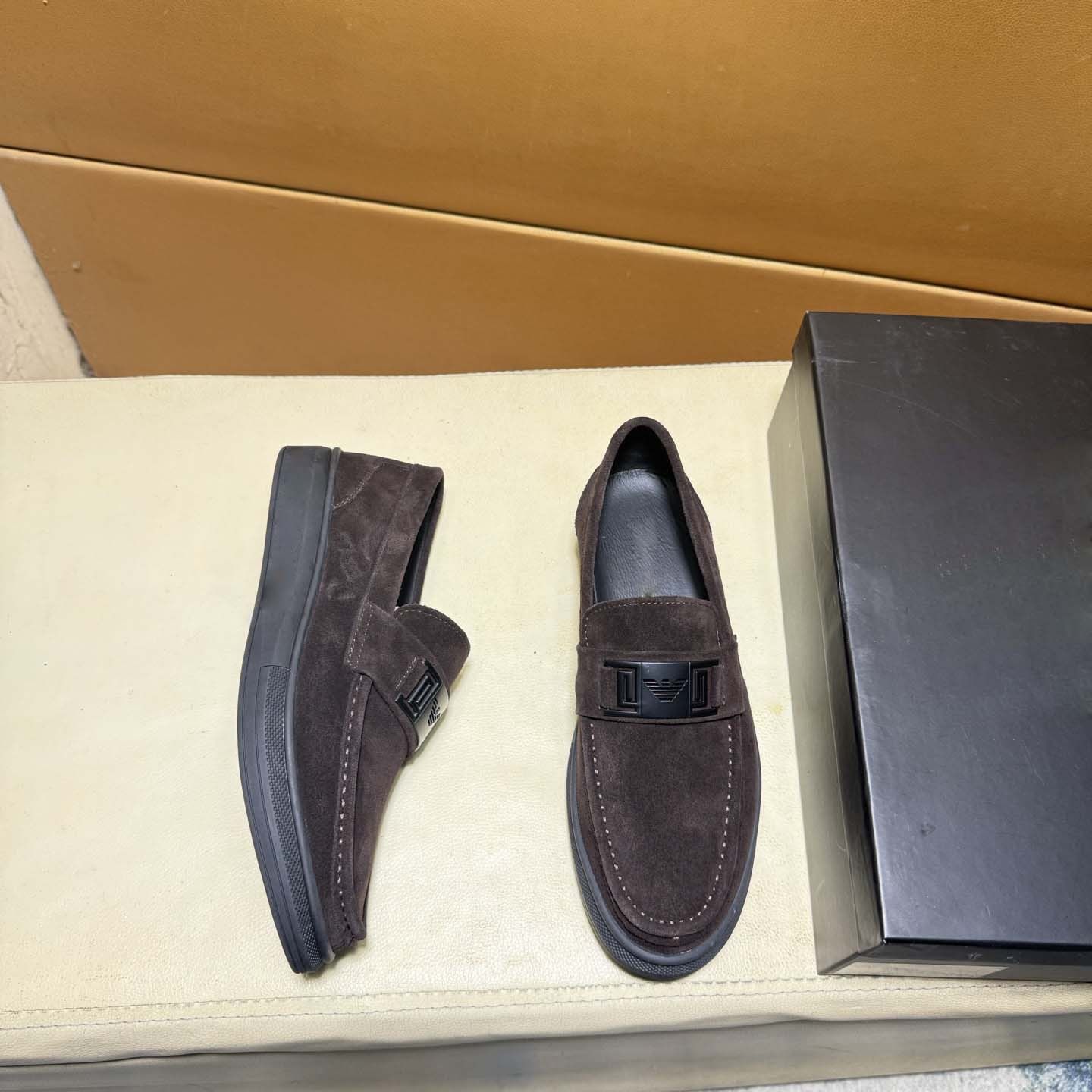 欧洲站新款懒人一脚蹬锁扣乐福鞋2025英伦风圆头绒面小皮鞋秋季鞋,流行男鞋,休闲板鞋,淘宝优惠券,粉丝福利购,淘宝优惠卷