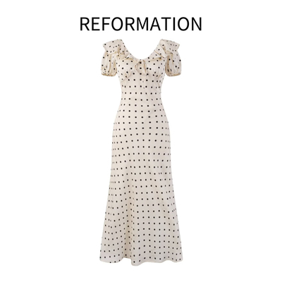 Reformation钟楚曦法式连衣裙