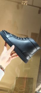 欧美agz cl黑色铆钉高帮男鞋新款真皮休闲运动板鞋时尚情侣女鞋酷