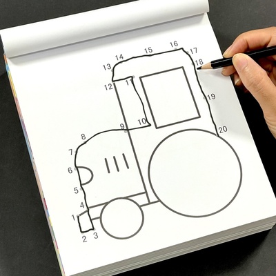 宝宝数字连线线条画本填色绘本