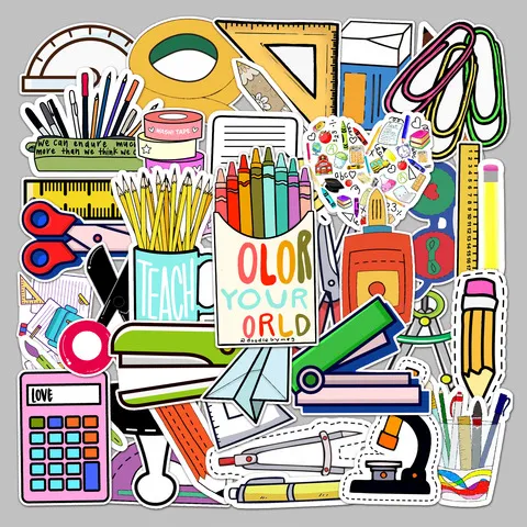 50张文具ins风套装摩托车贴纸行李箱冰箱滑板车创意时尚个性