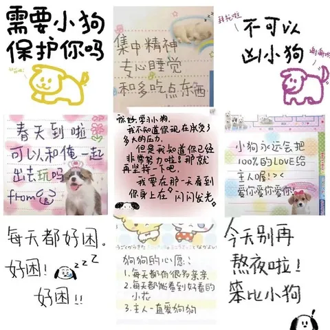 文学表情包防水贴纸贴画张励志文字52小狗创意贴纸可爱卡通