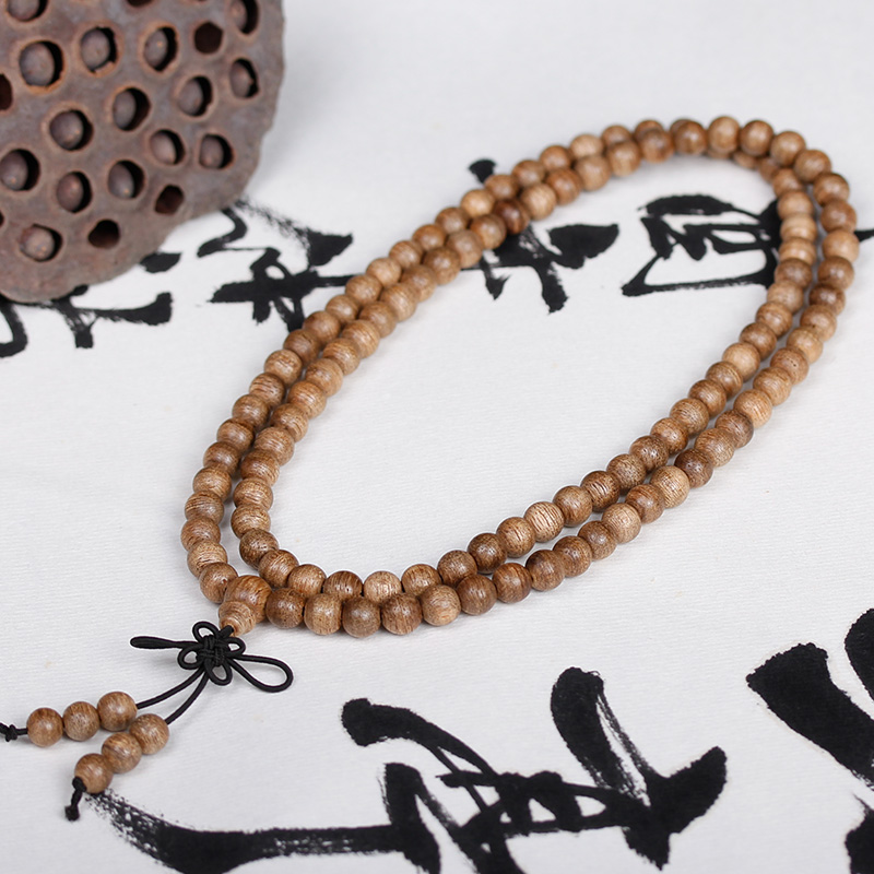 天然沉香木手串108颗佛珠手链6/8mm休闲街区槽壁粮看汽车