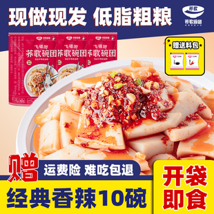 荞歌碗团山西柳林特产小吃香辣荞麦碗秃即食速食方便食品碗托碗坨