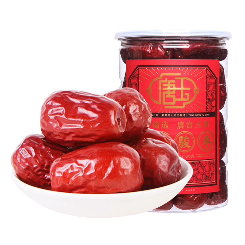 山西特產(chǎn)唐玉老樹駿棗680g桶裝交城駿棗