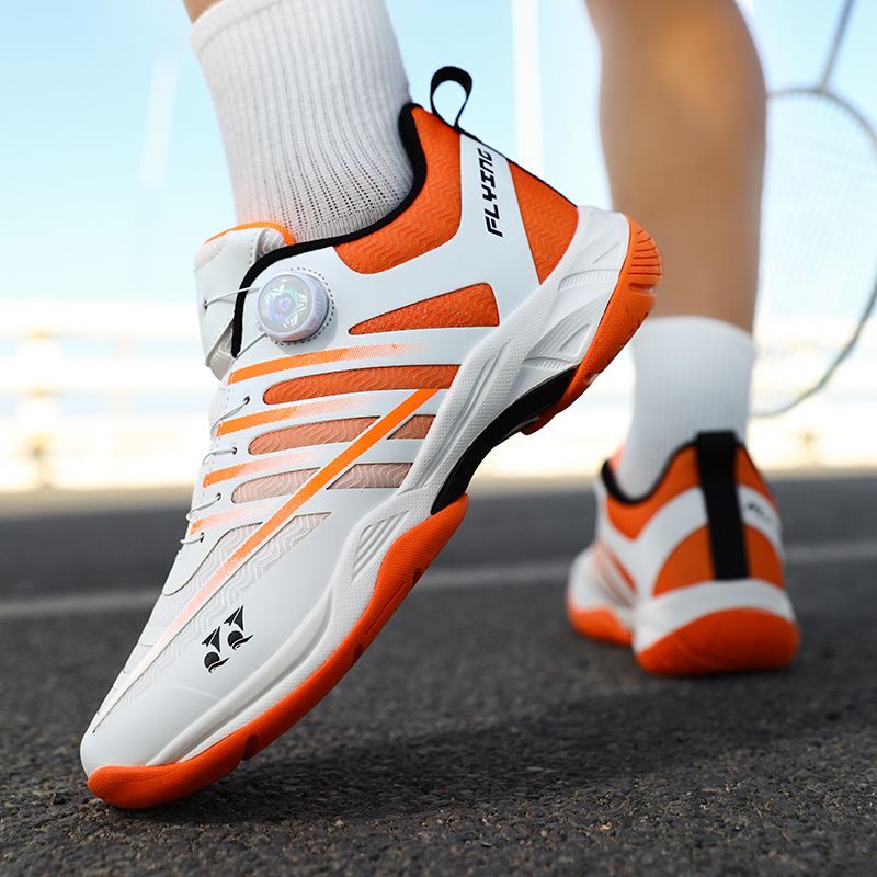 羽毛球鞋男女鞋乒乓球鞋秋季皮面防水牛筋底防滑缓震运动鞋