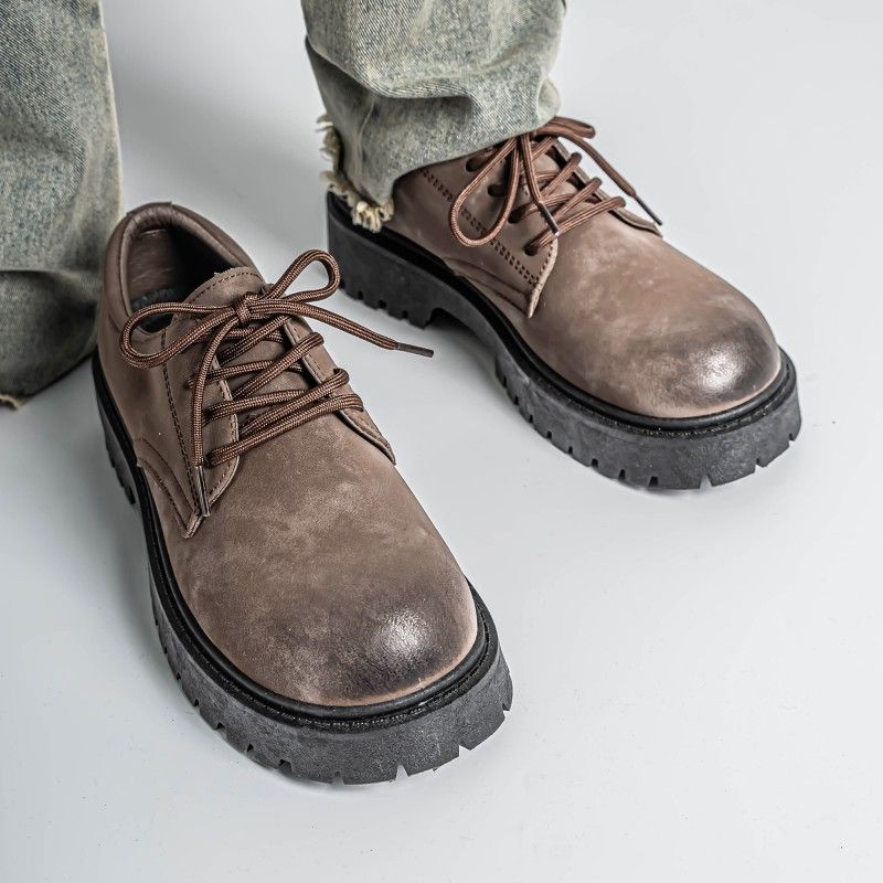 皮鞋男士商务正装防滑耐磨休闲男鞋软底透气户外工装鞋潮流