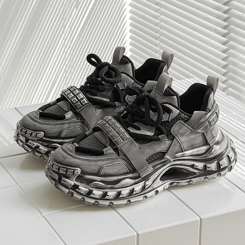 黑武士老爹鞋男款秋季潮牌男鞋情侣厚底休闲运动鞋子