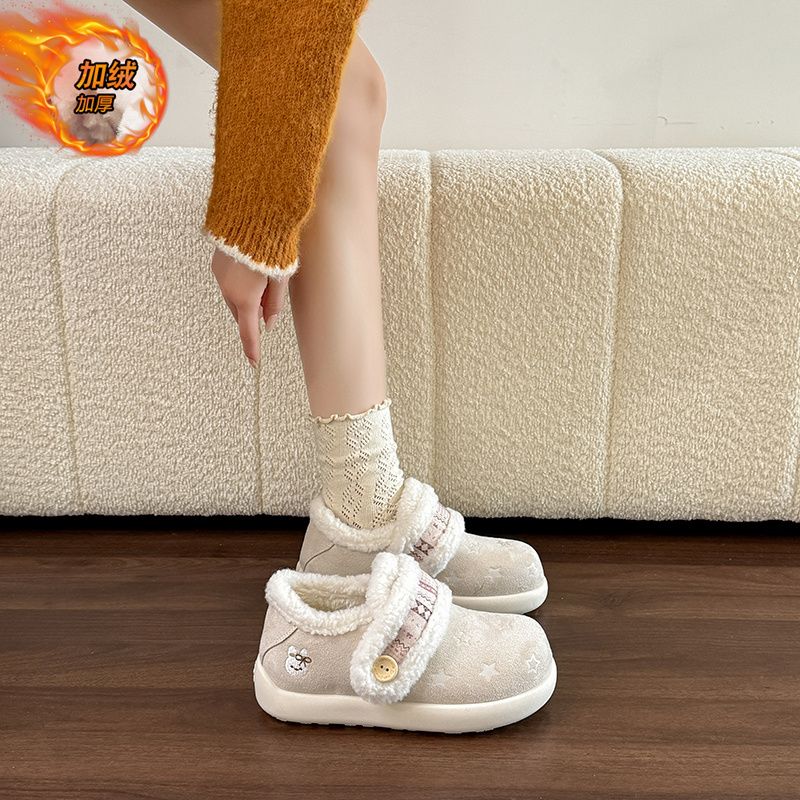 冬季古风鞋子女明制汉服鞋加绒翘头履百搭配宋制古装绣花鞋女