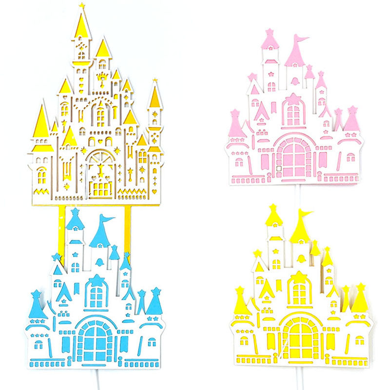 金色摩天轮城堡蛋糕装饰亚克力插件儿童公主女孩生日甜品台装扮,节庆用品/礼品,节日装扮用品,淘宝优惠券,粉丝福利购,淘宝优惠卷