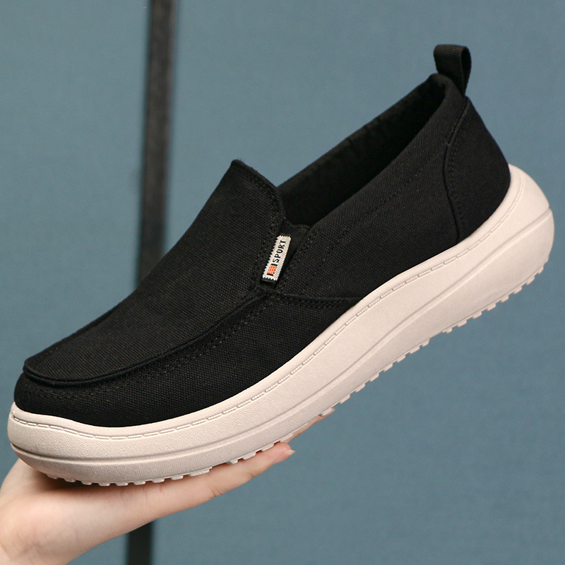 男士帆布鞋2025新款男鞋一脚蹬