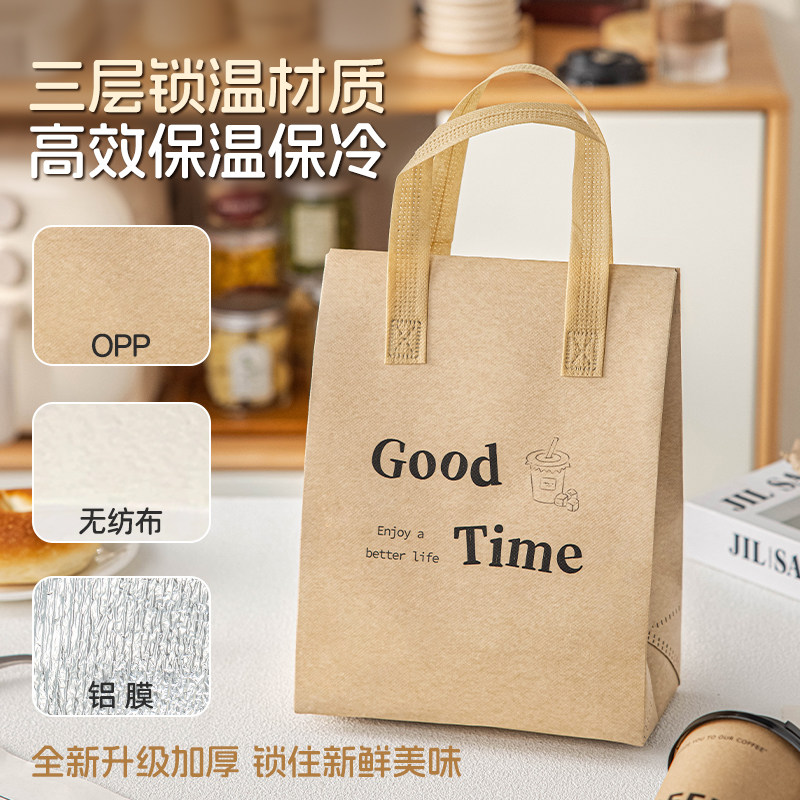 外卖商用铝箔手提保温袋可复用图片