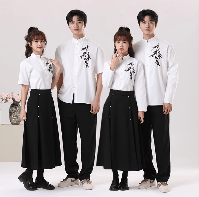 高中生毕业照班服套装夏季复古民国风合唱演出服初中生学院风校服