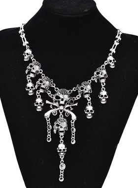 哥特朋克项链合金复古锁骨链女