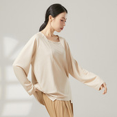 现代舞舞蹈上衣日常穿搭宽松男女同款 设计感白色长袖 t恤春秋新款